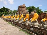 Bangkok 05 05 Ayutthaya Wat Yai Chai Mongkol Row of Buddha Statues